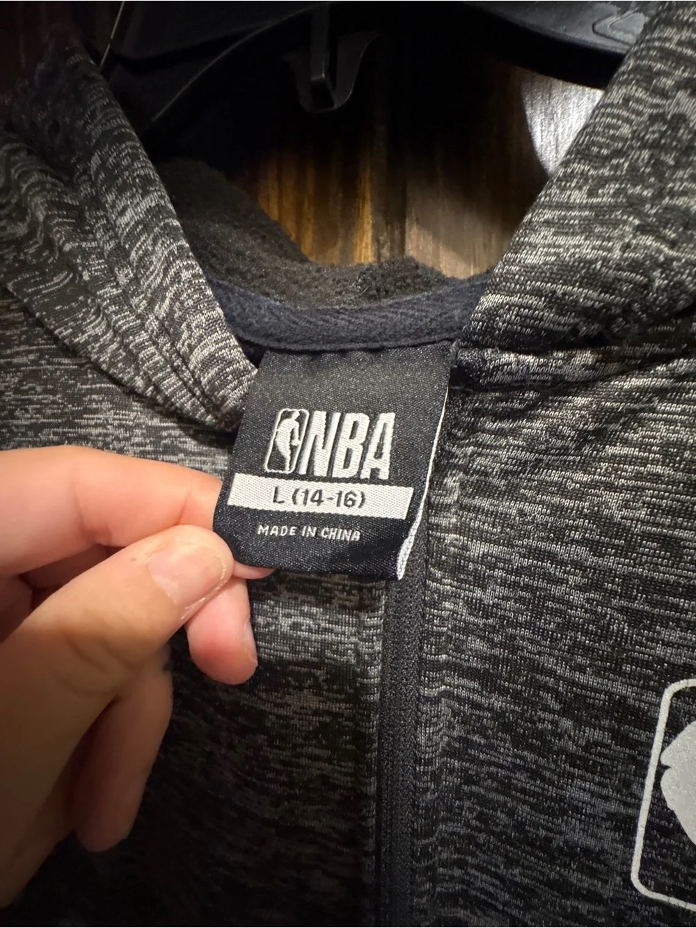 NBA kids Heather Gray Full-Zip Hooded Sweatshirt